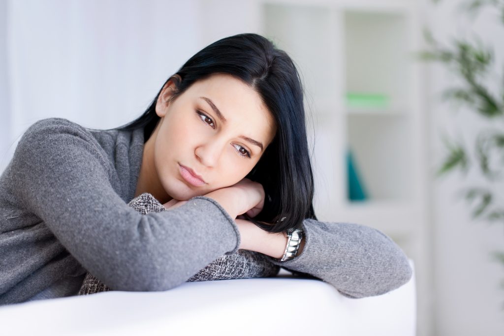 woman feeling lonely and depressed